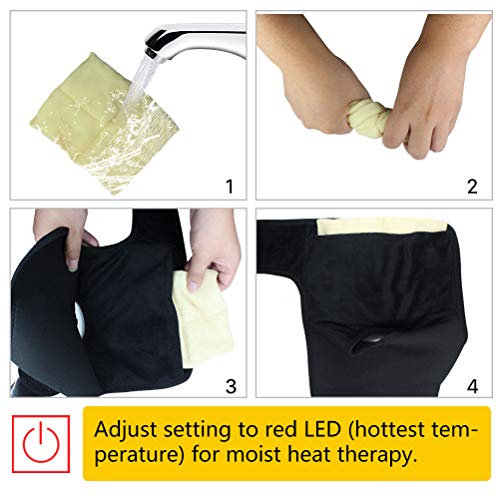 REIFUT Heated Achilles Tendonitis / Plantar Fasciitis Foot Ankle Wrap, Pad for Moist Heat Therapy