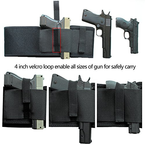  Belly Band Holster for Concealed Carry-Gun Holster for Women &  Men Fits Glock, Smith Wesson, Taurus, Ruger, and More-Breathable Neoprene Waistband  Holster for Most Pistols and Revolvers by Aomago 