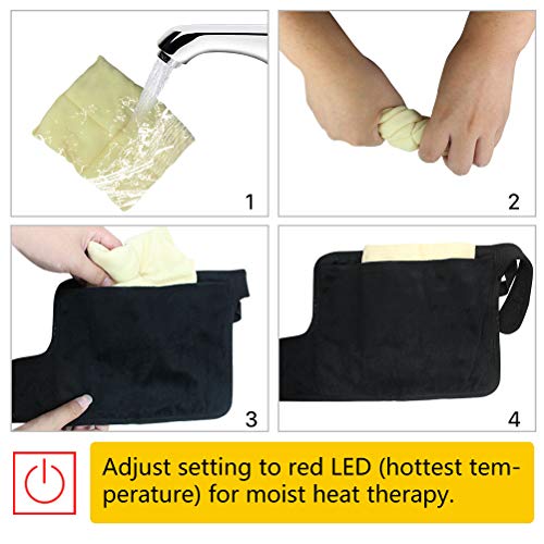CREATRILL Hand & Wrist Heated Wrap with 3 Level Controller - Brace with Pads for Moist Heat Therapy