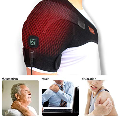 Creatrill Shoulder Heating Pad with Massager for Shoulder Pain Relief Deep  Tissue, Massaging Heating Pad Electric for Frozen Shoulder, Bursitis
