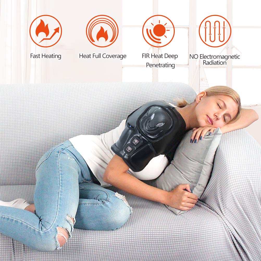 Shoulder Heating Pad w/Remote Control & Rechargeable 7.4V Heat for Joint Tendon Muscle Injury Arthritis