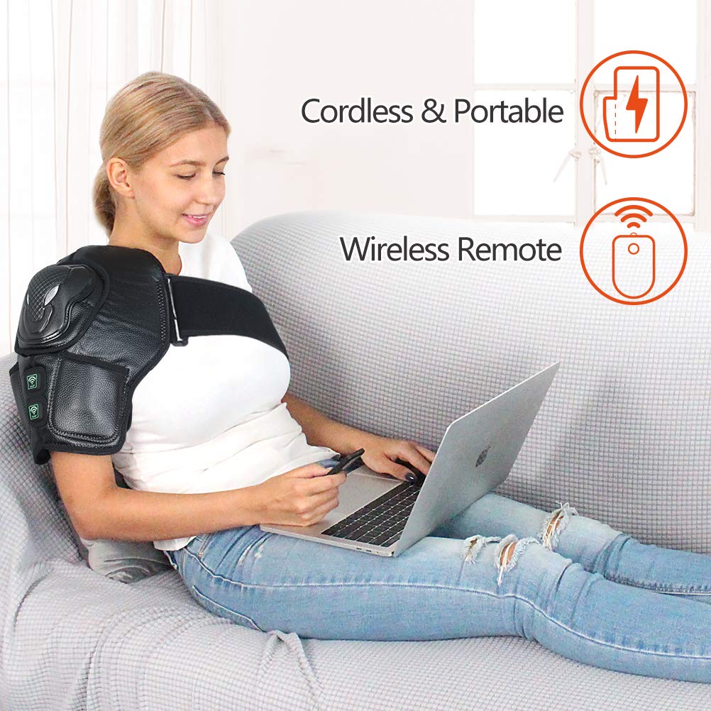 Shoulder Heating Pad w/Remote Control & Rechargeable 7.4V Heat for Joint Tendon Muscle Injury Arthritis